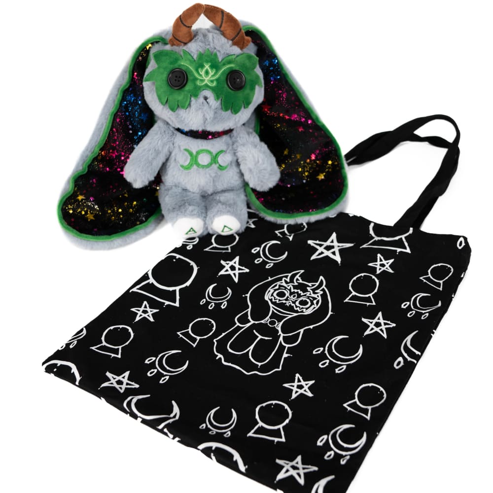 Grey Witch Rabbit Plush | Witchy Stuffed Animal – Mysterious