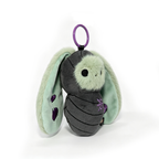 Plushie Dreadfuls Bunnculus Plush Keychain: bunny with long mint-green ears, gray body, and a purple clip for hanging.