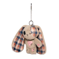 Load image into Gallery viewer, Plushie Dreadfuls - Plaid Love Rabbit Plush Keychain Accessory - Mysterious

