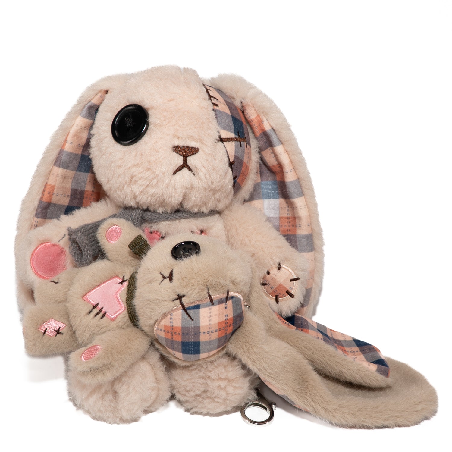 Plushie Dreadfuls - Plaid Love Rabbit Plush Keychain Accessory - Mysterious