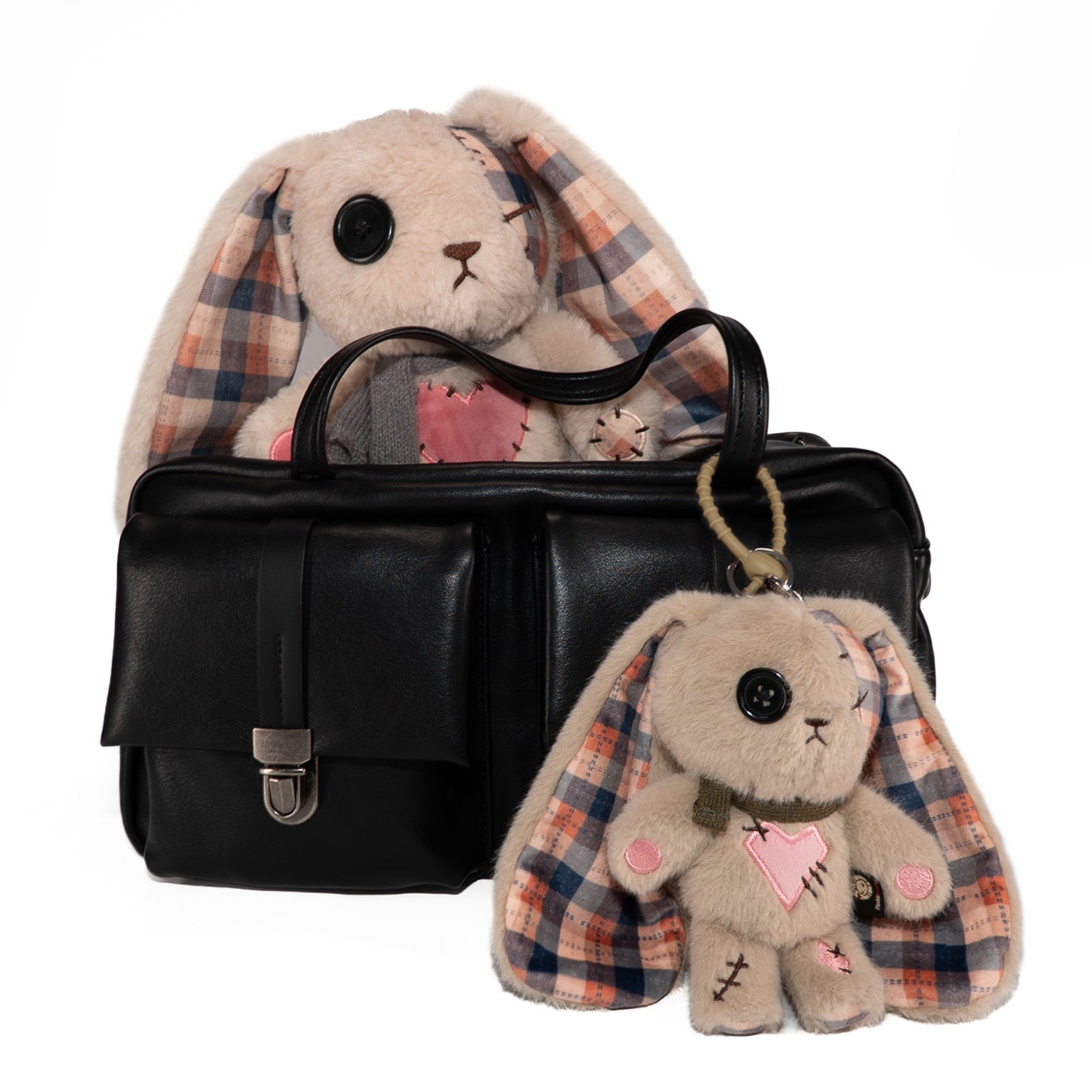 Plushie Dreadfuls - Plaid Love Rabbit Plush Keychain Accessory - Mysterious