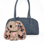 Plushie Dreadfuls - Plaid Love Rabbit Plush Keychain Accessory - Mysterious