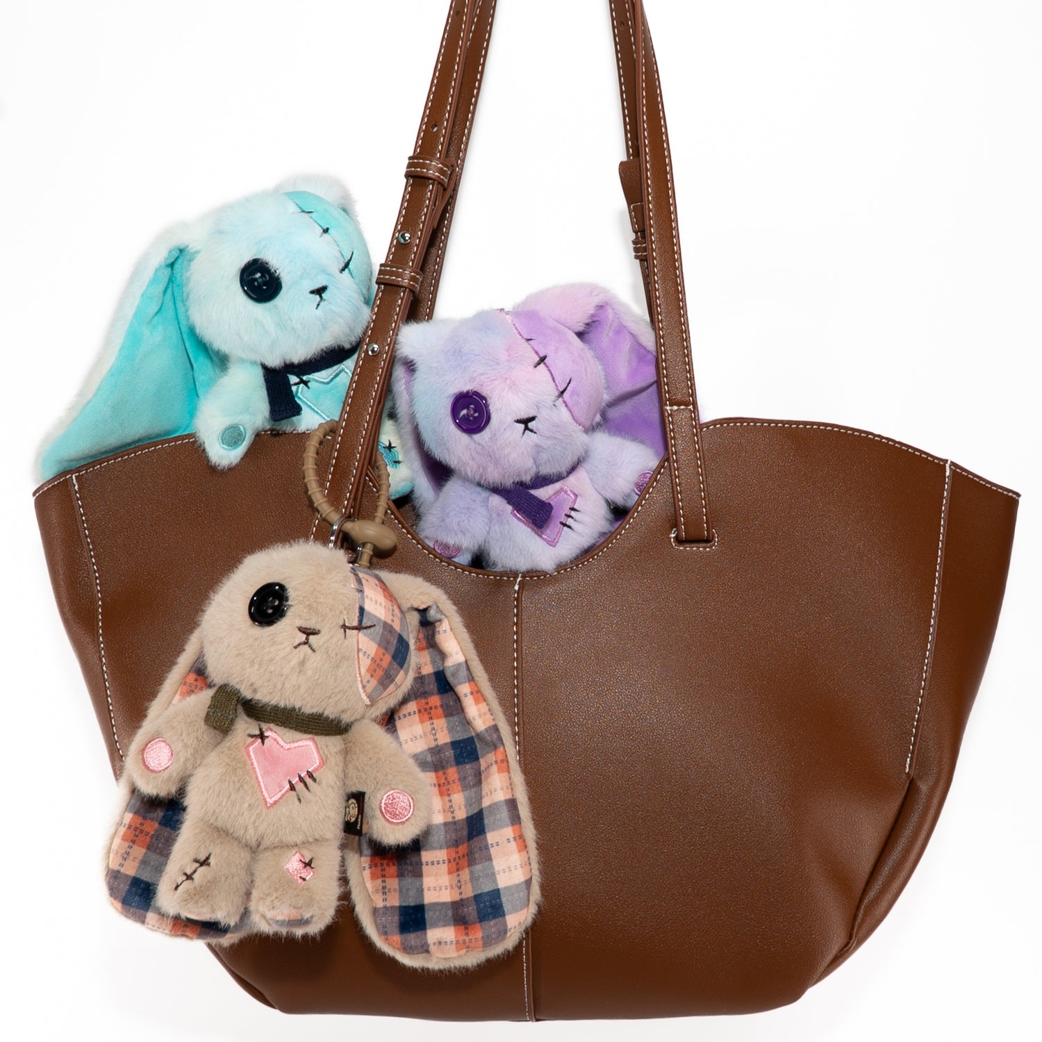 Plushie Dreadfuls - Plaid Love Rabbit Plush Keychain Accessory - Mysterious