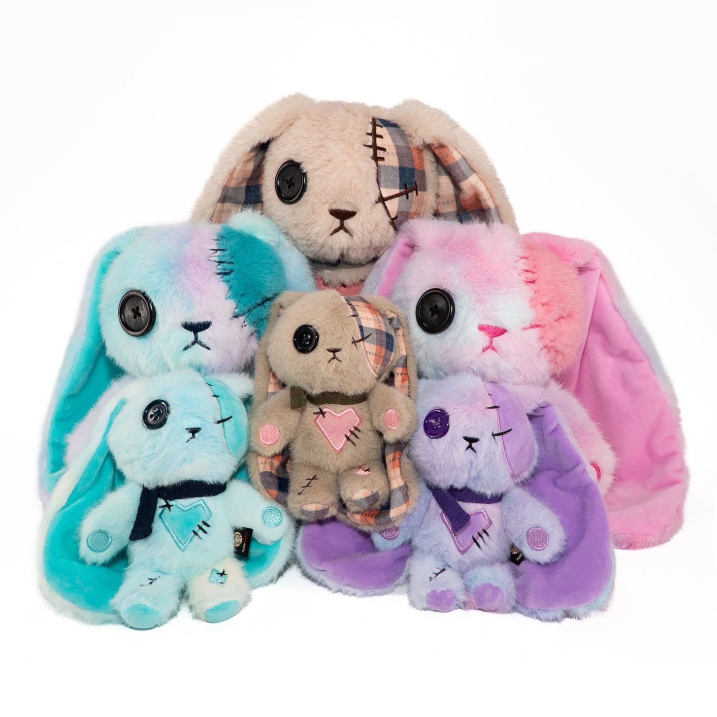 Plushie Dreadfuls - Plaid Love Rabbit Plush Keychain Accessory - Mysterious