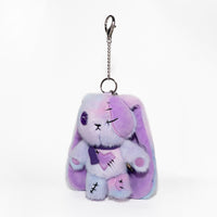 Load image into Gallery viewer, Plushie Dreadfuls - Purple Ice Love Rabbit Plush Keychain Accessory - Mysterious
