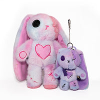 Load image into Gallery viewer, Plushie Dreadfuls - Purple Ice Love Rabbit Plush Keychain Accessory - Mysterious
