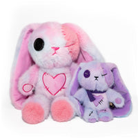 Load image into Gallery viewer, Plushie Dreadfuls - Purple Ice Love Rabbit Plush Keychain Accessory - Mysterious
