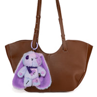 Load image into Gallery viewer, Plushie Dreadfuls - Purple Ice Love Rabbit Plush Keychain Accessory - Mysterious
