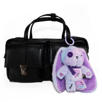 Load image into Gallery viewer, Plushie Dreadfuls - Purple Ice Love Rabbit Plush Keychain Accessory - Mysterious
