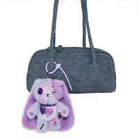 Load image into Gallery viewer, Plushie Dreadfuls - Purple Ice Love Rabbit Plush Keychain Accessory - Mysterious
