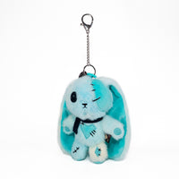 Load image into Gallery viewer, Plushie Dreadfuls - Blue Ice Love Rabbit Plush Keychain Accessory - Mysterious
