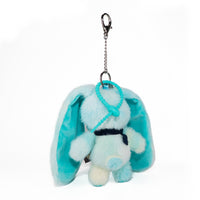 Load image into Gallery viewer, Plushie Dreadfuls - Blue Ice Love Rabbit Plush Keychain Accessory - Mysterious
