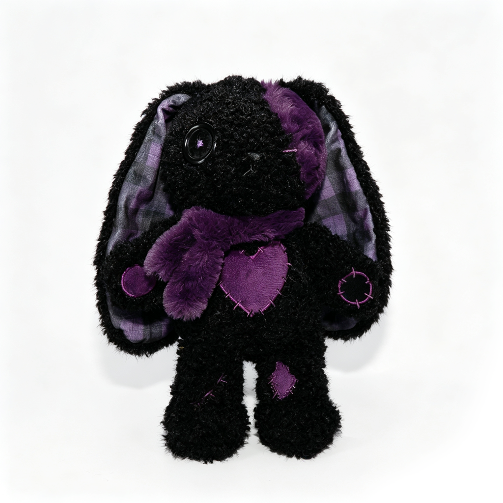 Plushie Dreadfuls -Violet Neon Love Rabbit - Plush Stuffed Animal