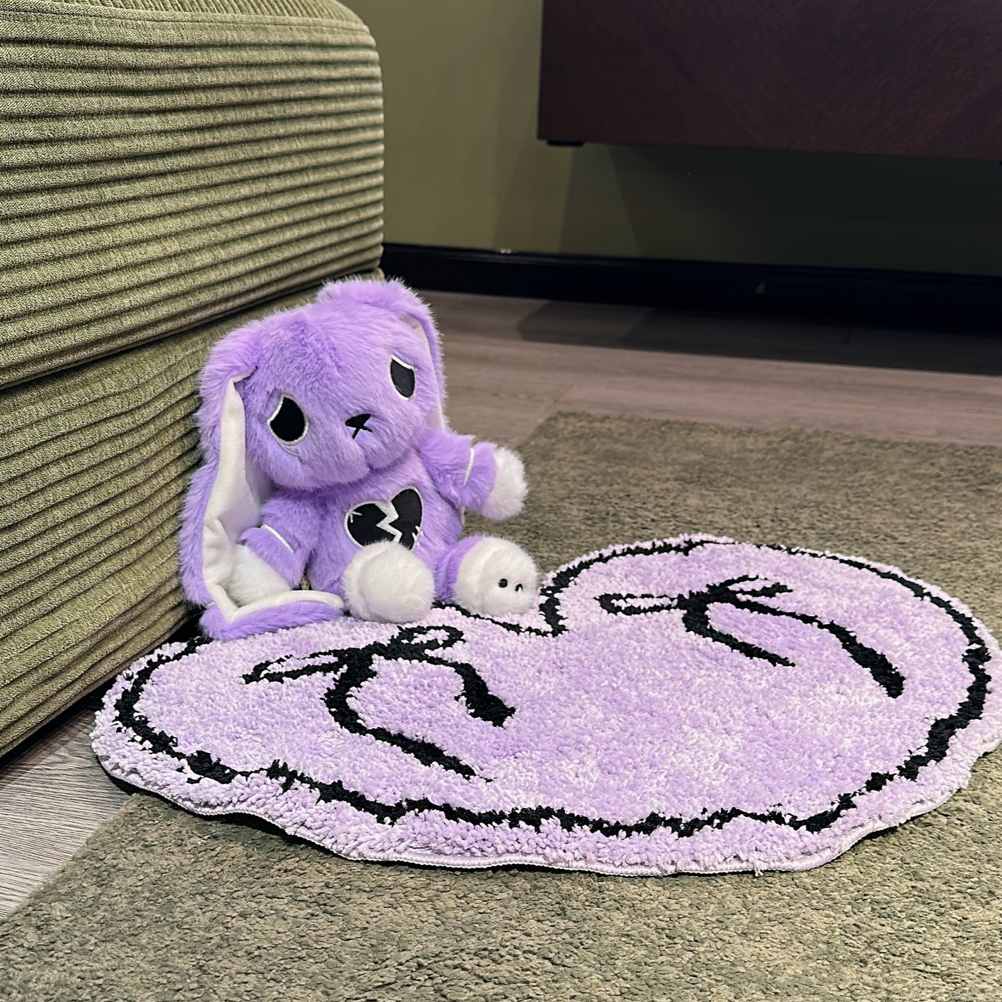 Goth Girl Ribbon Rug