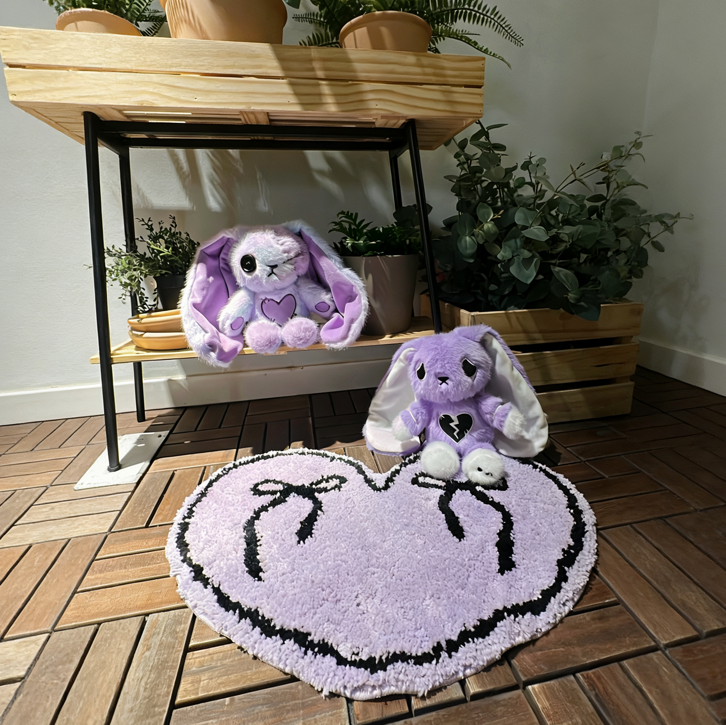 Goth Girl Ribbon Rug