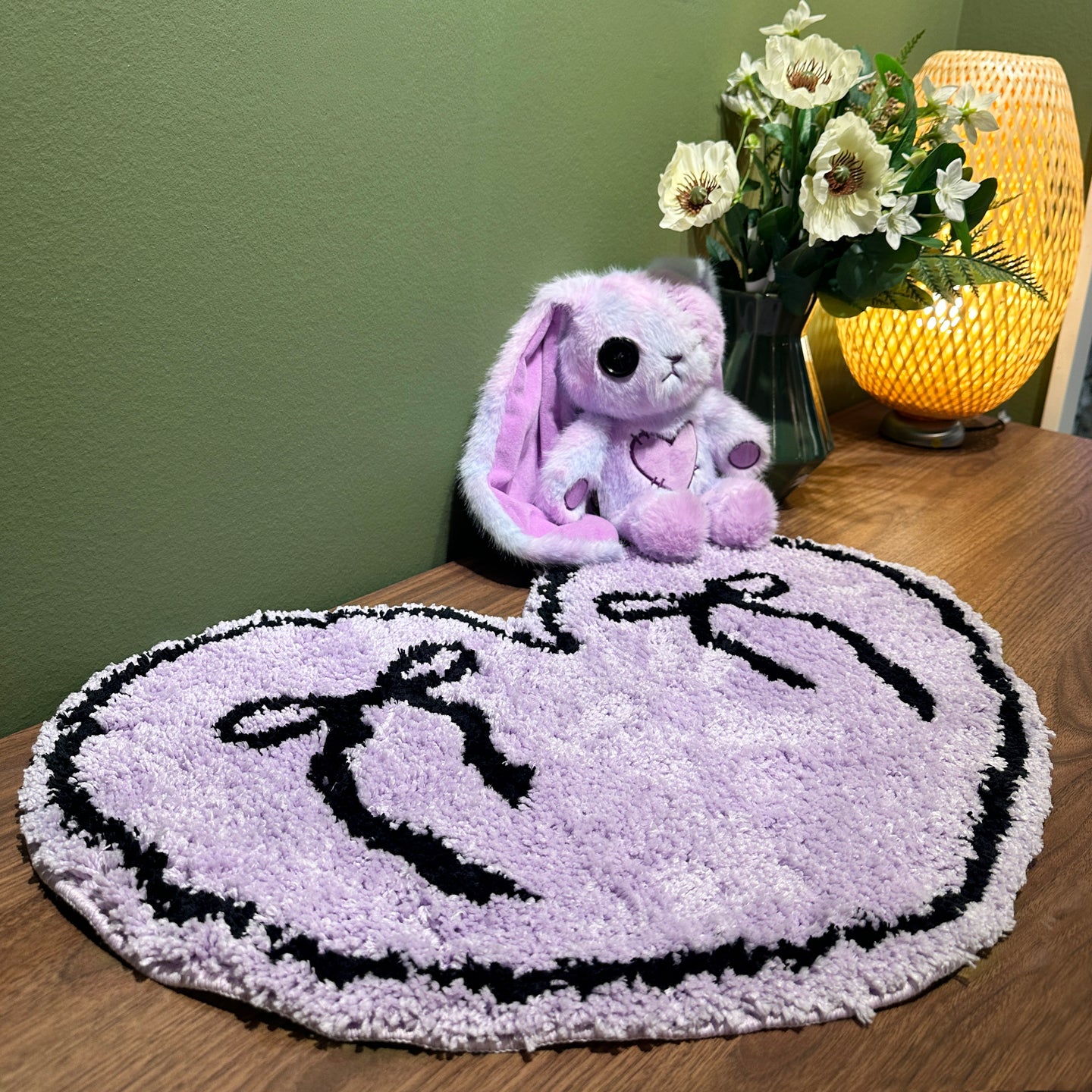 Goth Girl Ribbon Rug