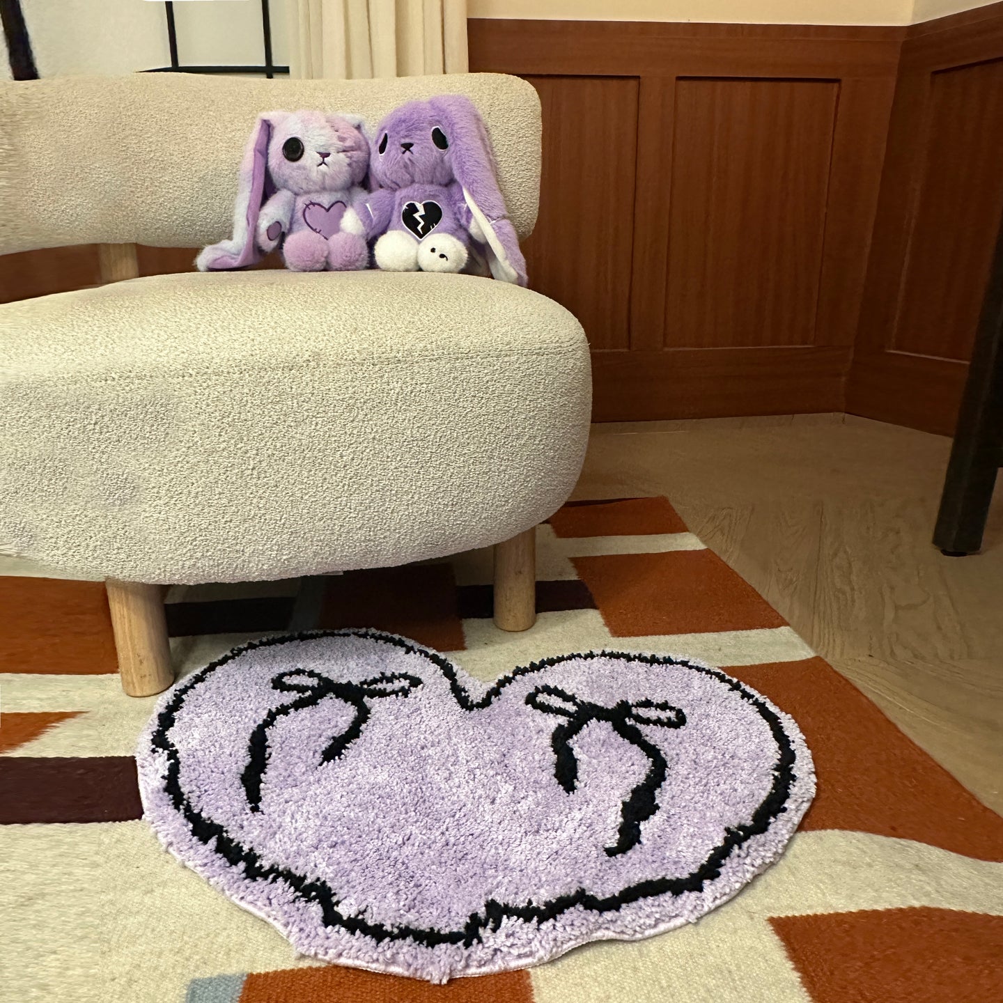 Goth Girl Ribbon Rug