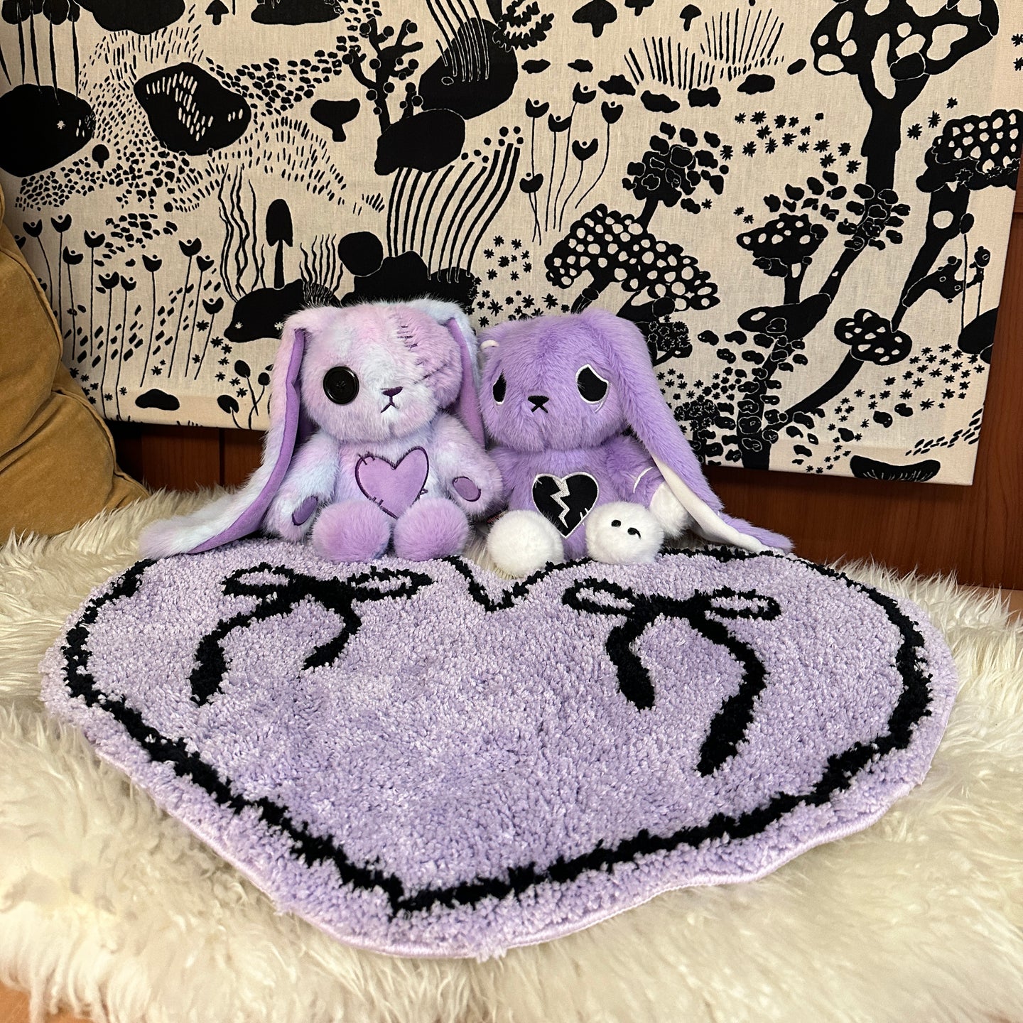 Goth Girl Ribbon Rug