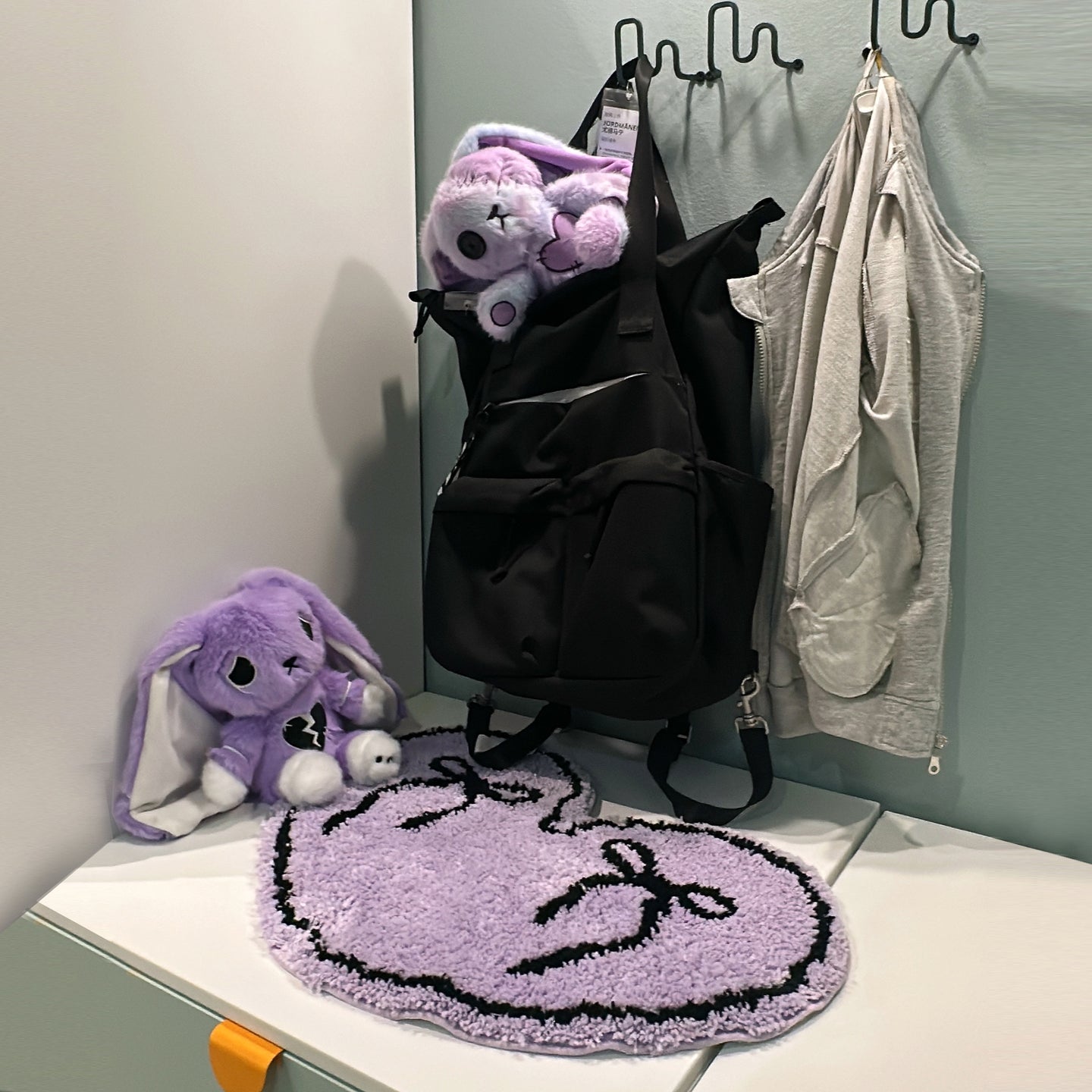 Goth Girl Ribbon Rug