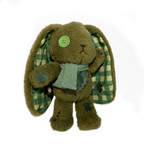 Plushie Dreadfuls - Lucky Green Plaid Love Rabbit - Plush Stuffed Animal