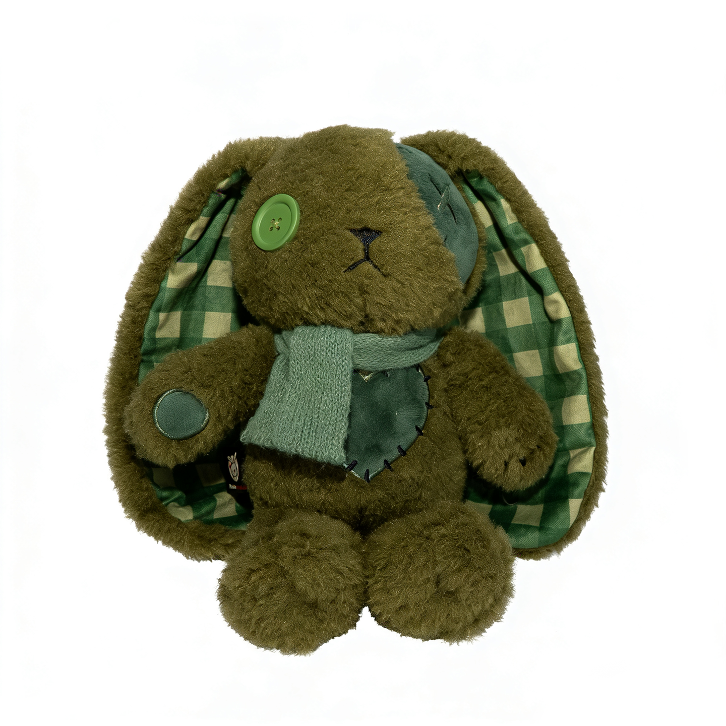 Plushie Dreadfuls - Lucky Green Plaid Love Rabbit - Plush Stuffed Animal