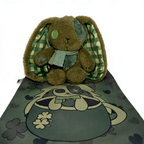 Plushie Dreadfuls - Lucky Green Plaid Love Rabbit - Plush Stuffed Animal