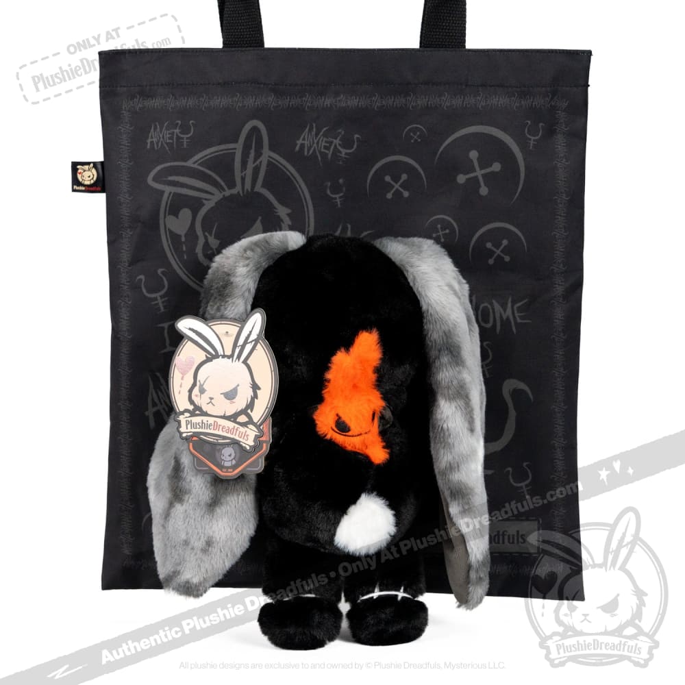 Plushie Dreadfuls - Anxiety Rabbit (Black Limited Edition) Plush Stuffed Animal Plush