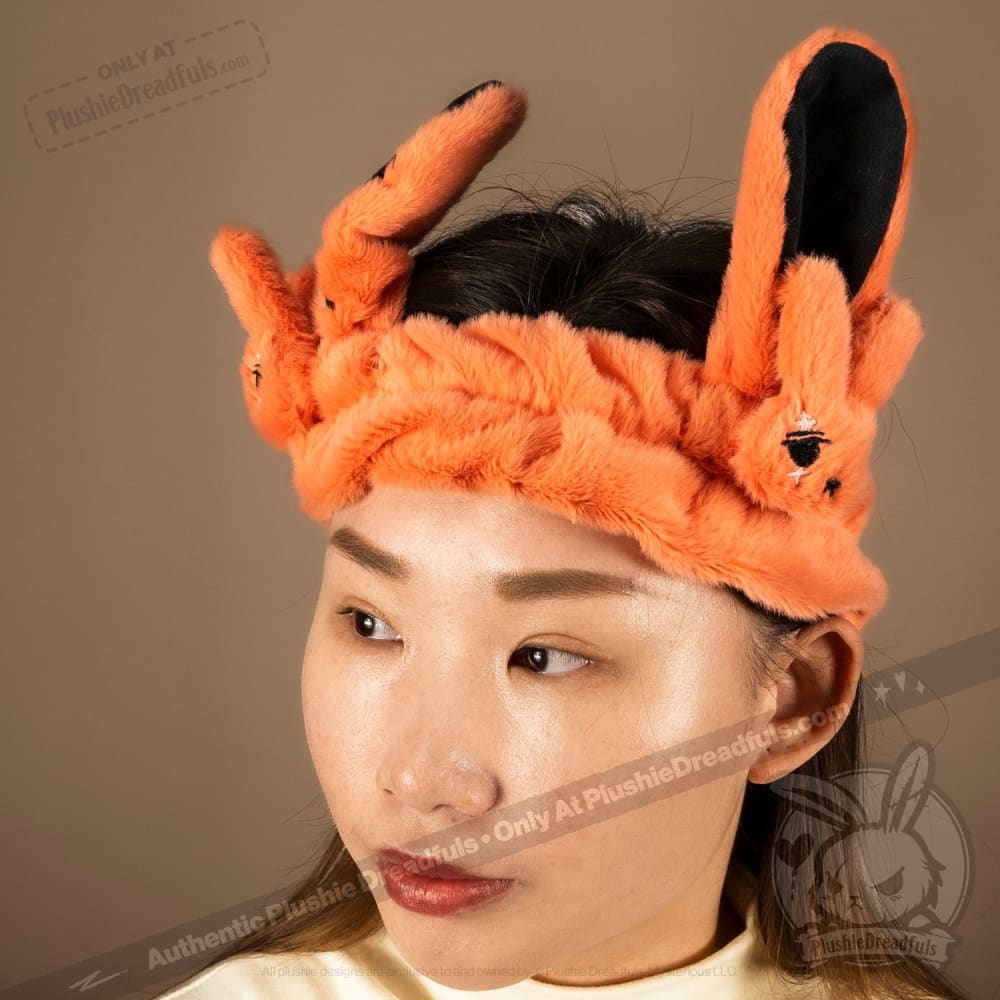 Anxiety Rabbit Plush Headband Set - Mysterious