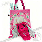 Anxiety Rabbit Hot Pink and Mint Limited Edition - Plush Stuffed Animal - plush