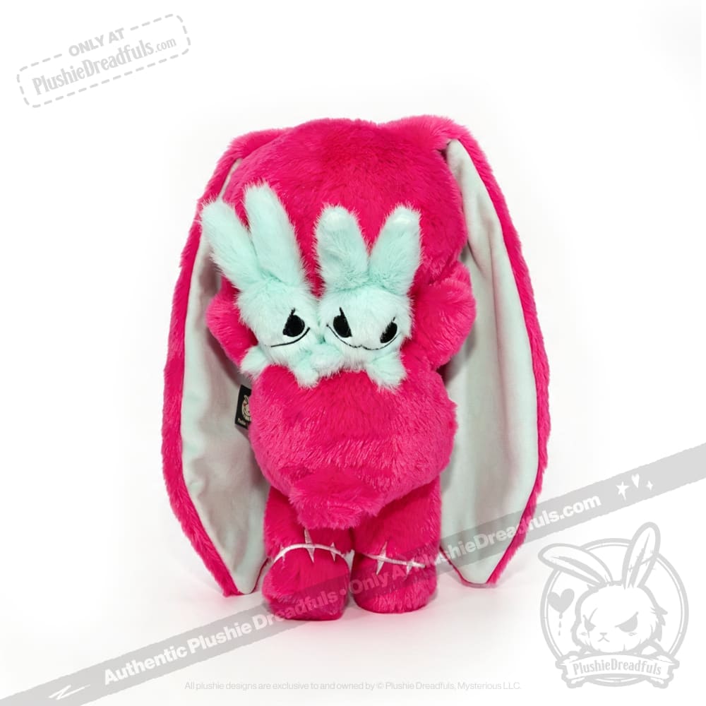 Anxiety Rabbit Hot Pink and Mint Limited Edition - Plush Stuffed Animal - plush