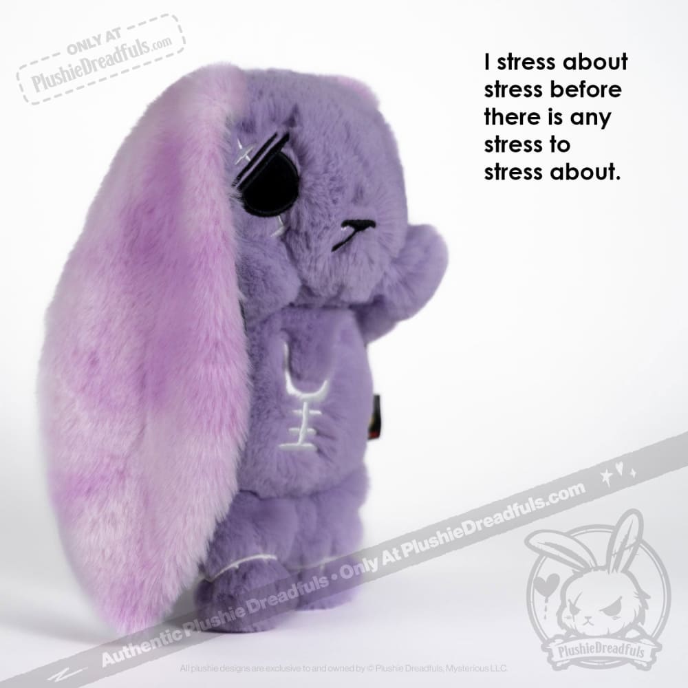 Plushie Dreadfuls - Anxiety Rabbit (Purple Limited Edition) Plush Stuffed Animal Plush