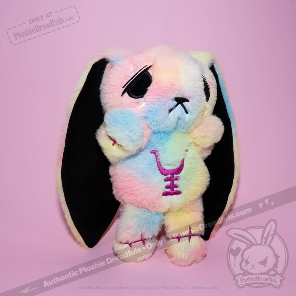 Plushie Dreadfuls - Anxiety Rabbit Tie Dye Limited Edition - Plush Stuffed Animal plush