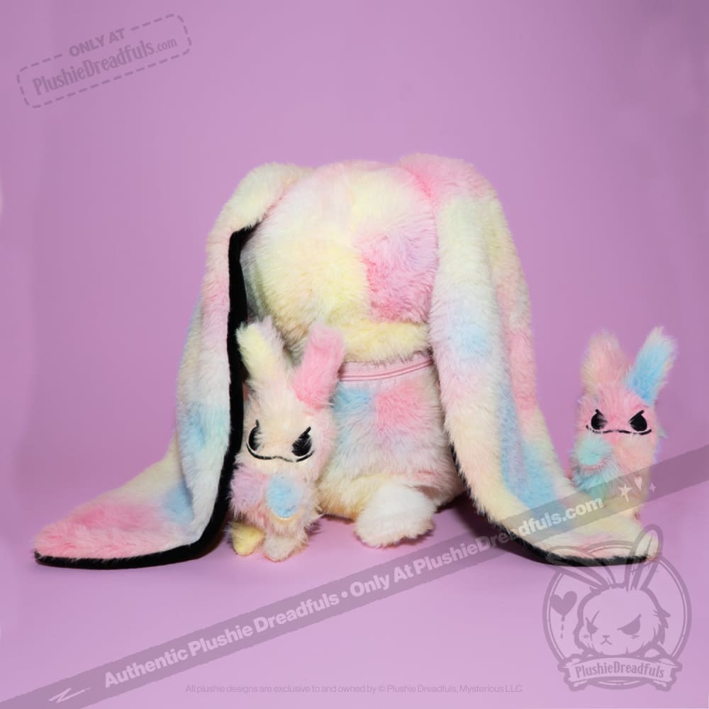 Plushie Dreadfuls - Anxiety Rabbit Tie Dye Limited Edition - Plush Stuffed Animal plush