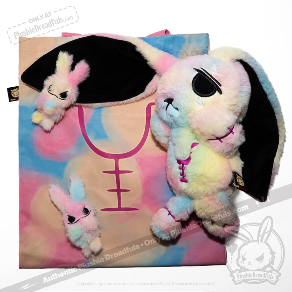 Plushie Dreadfuls - Anxiety Rabbit Tie Dye Limited Edition - Plush Stuffed Animal plush