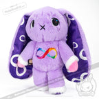 Plushie Dreadfuls - Autism Spectrum Rabbit Purple Edition - Plush Rabbit Stuffed Animal plush