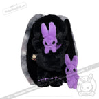 Plushie Dreadfuls - Black and Purple Anxiety Rabbit - Plush Stuffed Animal plush