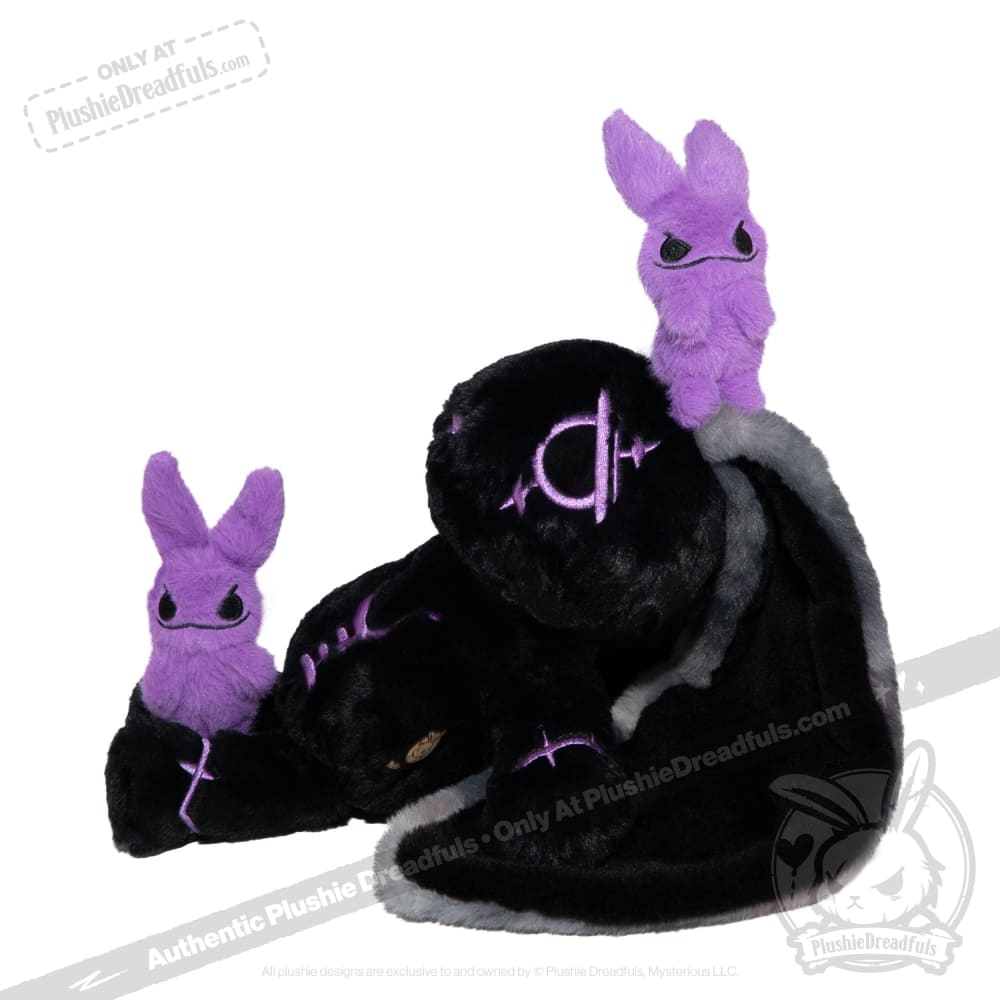 Plushie Dreadfuls - Black and Purple Anxiety Rabbit - Plush Stuffed Animal plush