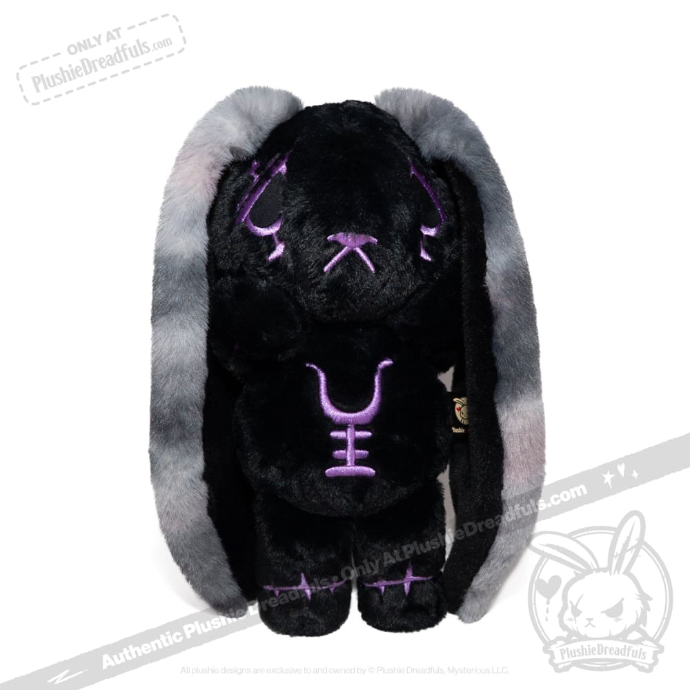 Plushie Dreadfuls - Black and Purple Anxiety Rabbit - Plush Stuffed Animal plush