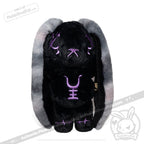 Plushie Dreadfuls - Black and Purple Anxiety Rabbit - Plush Stuffed Animal plush