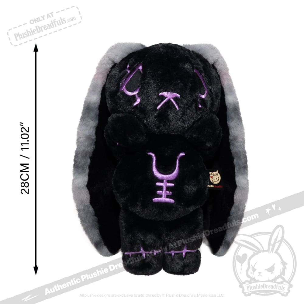 Plushie Dreadfuls - Black and Purple Anxiety Rabbit - Plush Stuffed Animal plush