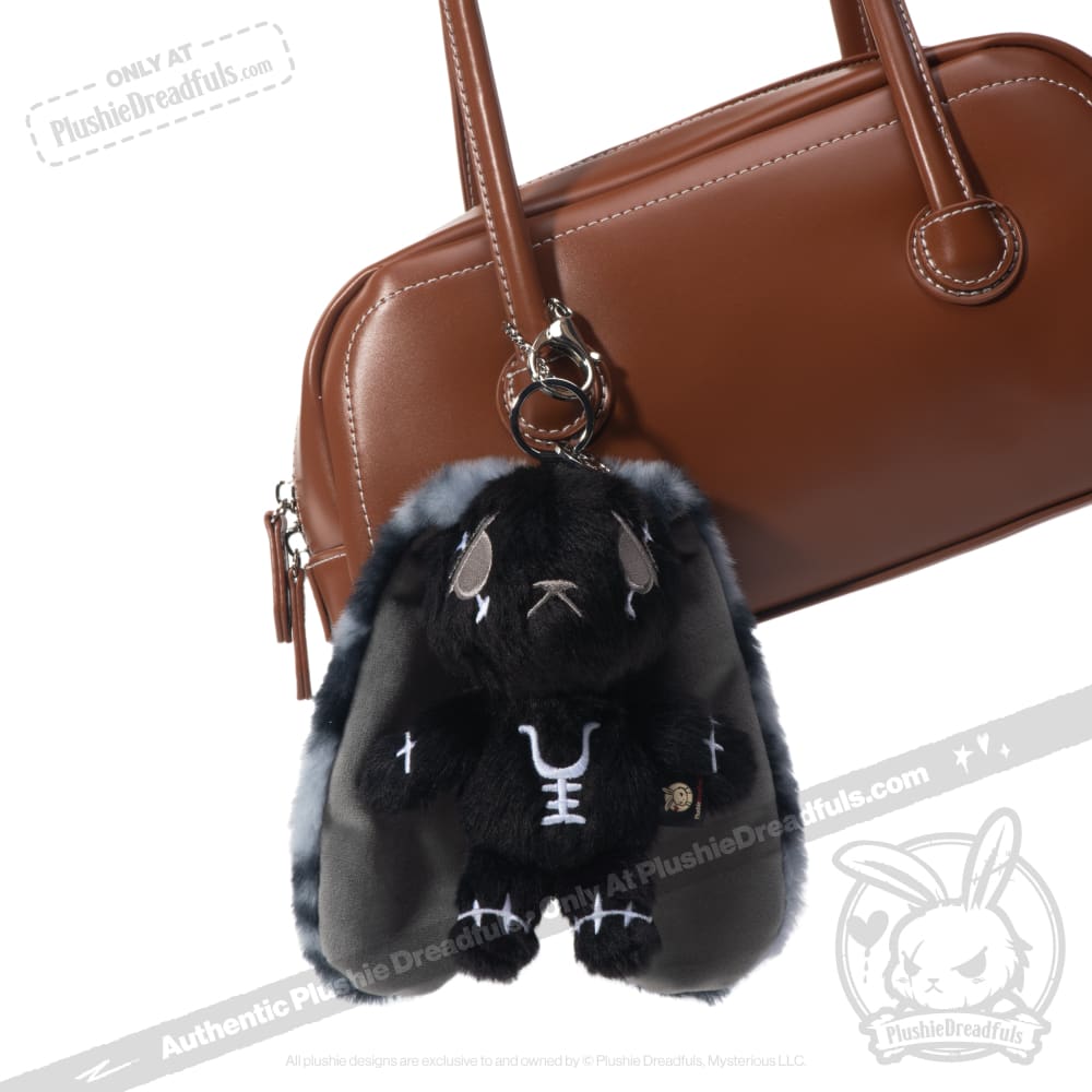 Plushie Dreadfuls - Black Anxiety Rabbit Plush Keychain Accessory Keychain