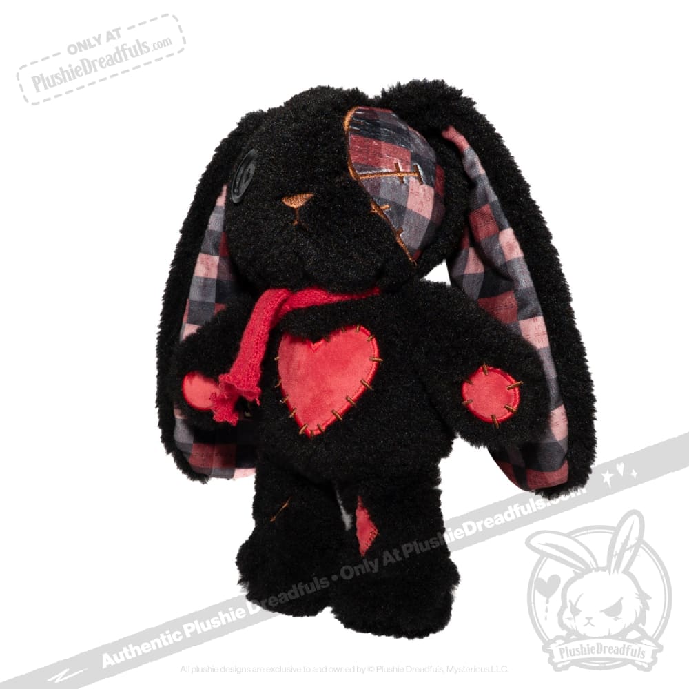 Plushie Dreadfuls - Black Plaid Love Rabbit - Plush Stuffed Animal toy