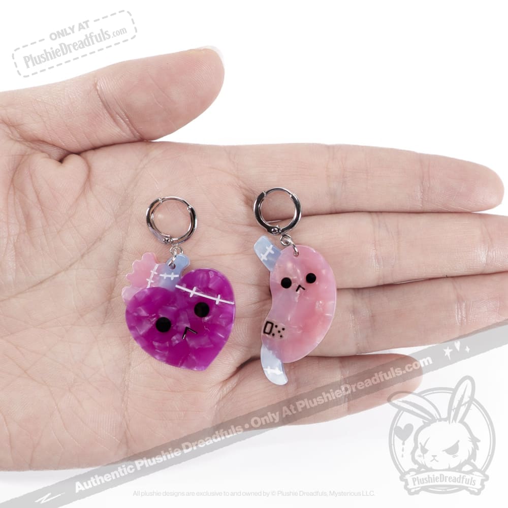 Bone Organ Izer Heart and Stomach Earrings Earring