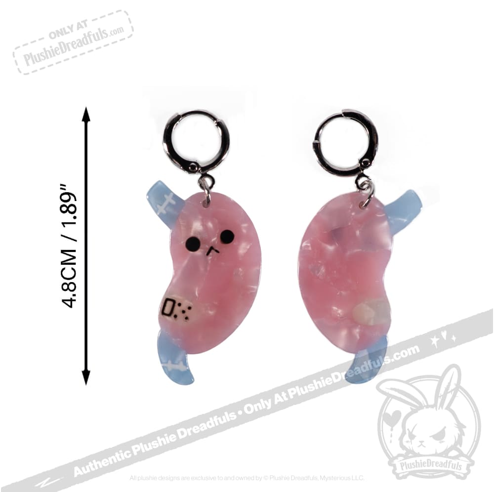 Bone Organ Izer Heart and Stomach Earrings Earring