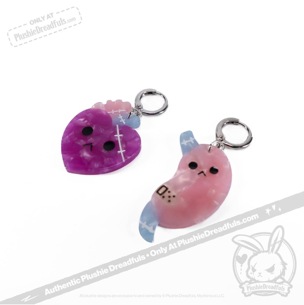 Bone Organ Izer Heart and Stomach Earrings Earring