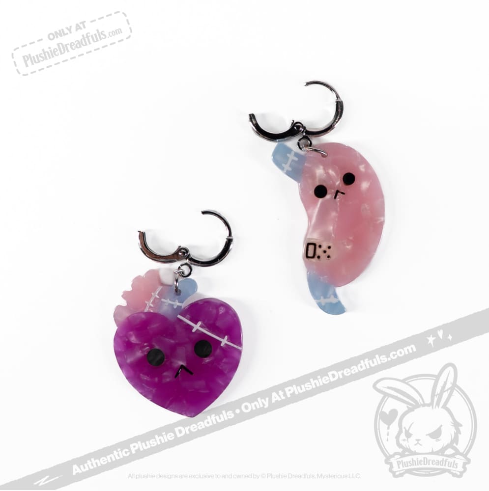 Bone Organ Izer Heart and Stomach Earrings Earring