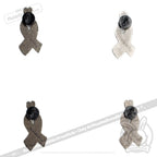Plushie Dreadfuls - Bunny Awareness Ribbon Enamel Pin Pin