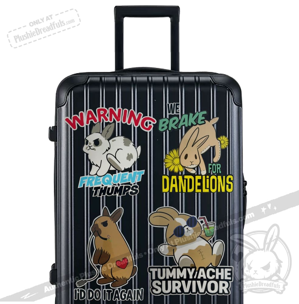 Plushie Dreadfuls - Buns Behaving Bunnly Car Decals sticker