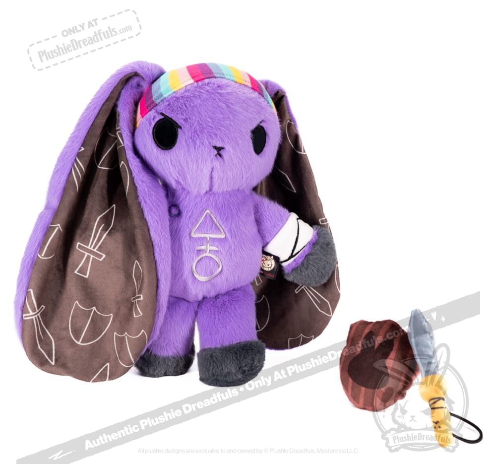 Plushie Dreadfuls - Cancer Warrior Rabbit Plush Stuffed Animal Plush