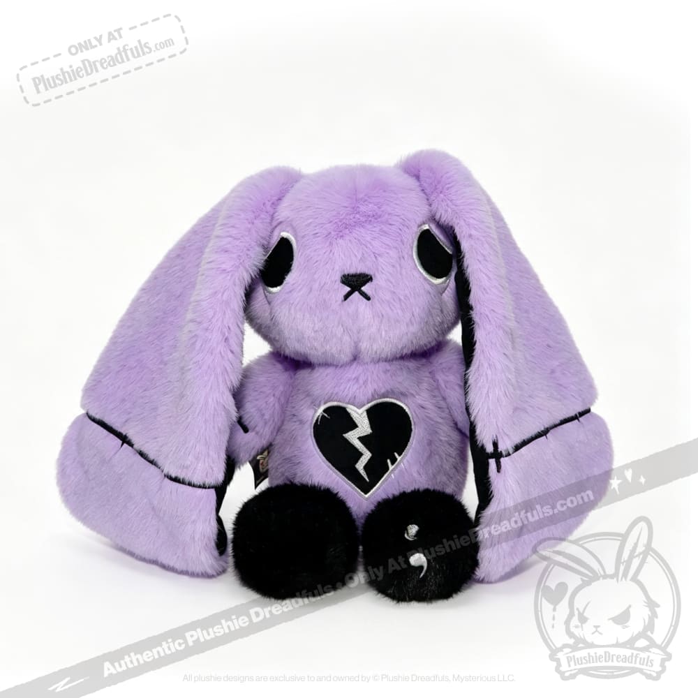 Depression Rabbit V2 Purple Black - Plush Stuffed Animal - toy